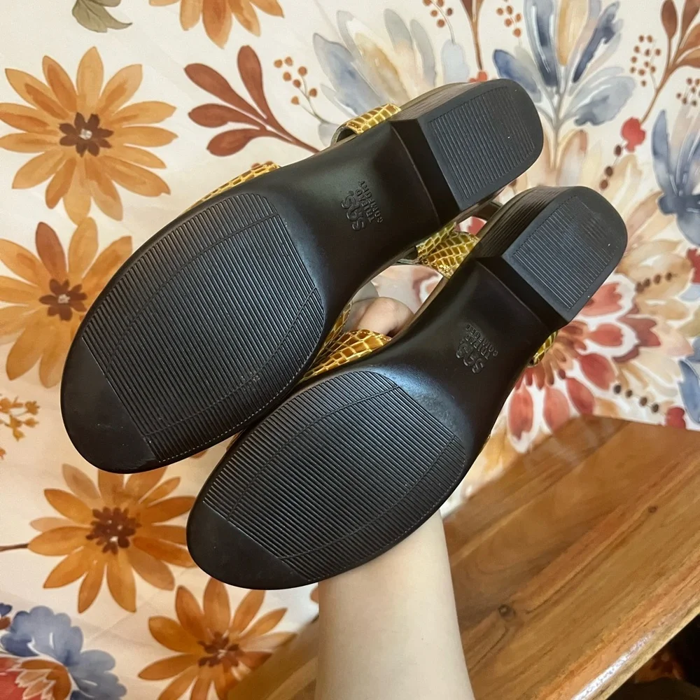 SAS W6 Caramel Brown Croc Open Toe Summer Fall Vacation Casual Comfort Sandals